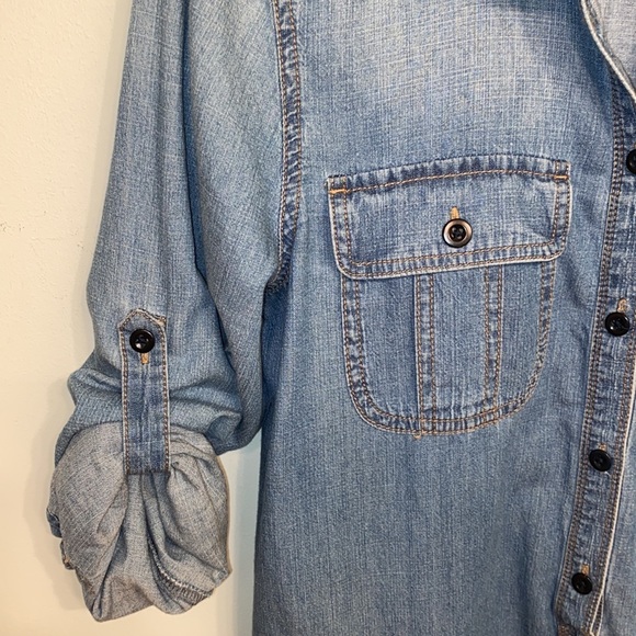 J Crew, soft, denim Jean dress, worn once, great condition, no flaws, size 4 - Picture 4 of 7